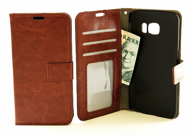 Crazy Horse wallet Samsung Galaxy S6 Edge (G925F) Brun