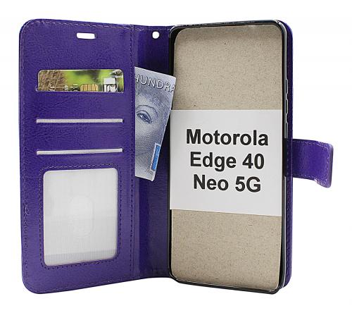 Crazy Horse Wallet Motorola Edge 40 Neo 5G