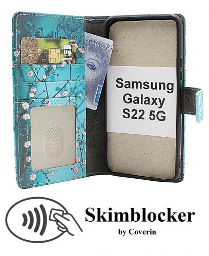 Skimblocker Samsung Galaxy S22 5G Magnet Mobilcover Design