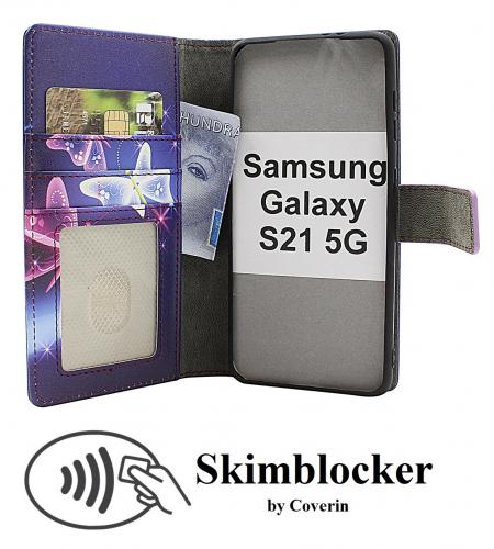 Skimblocker Samsung Galaxy S21 5G Magnet Mobilcover Design