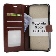 Crazy Horse Wallet Motorola Moto G34 5G