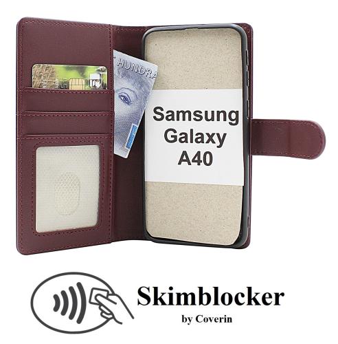 Skimblocker Samsung Galaxy A40 Magnet Mobilcover