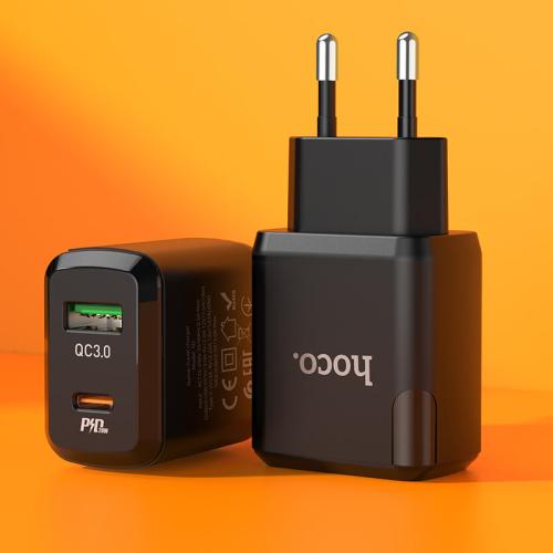 Hoco N61 Dual Lyn-oplader Vægadapter