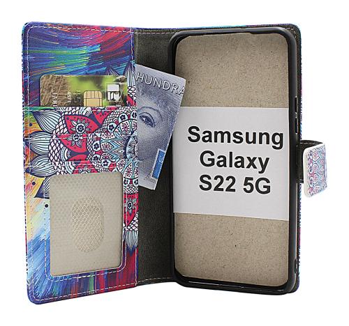 Skimblocker Samsung Galaxy S22 5G Magnet Mobilcover Design