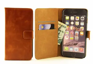 Crazy Horse Standcase Wallet iPhone 6 Plus Brandy