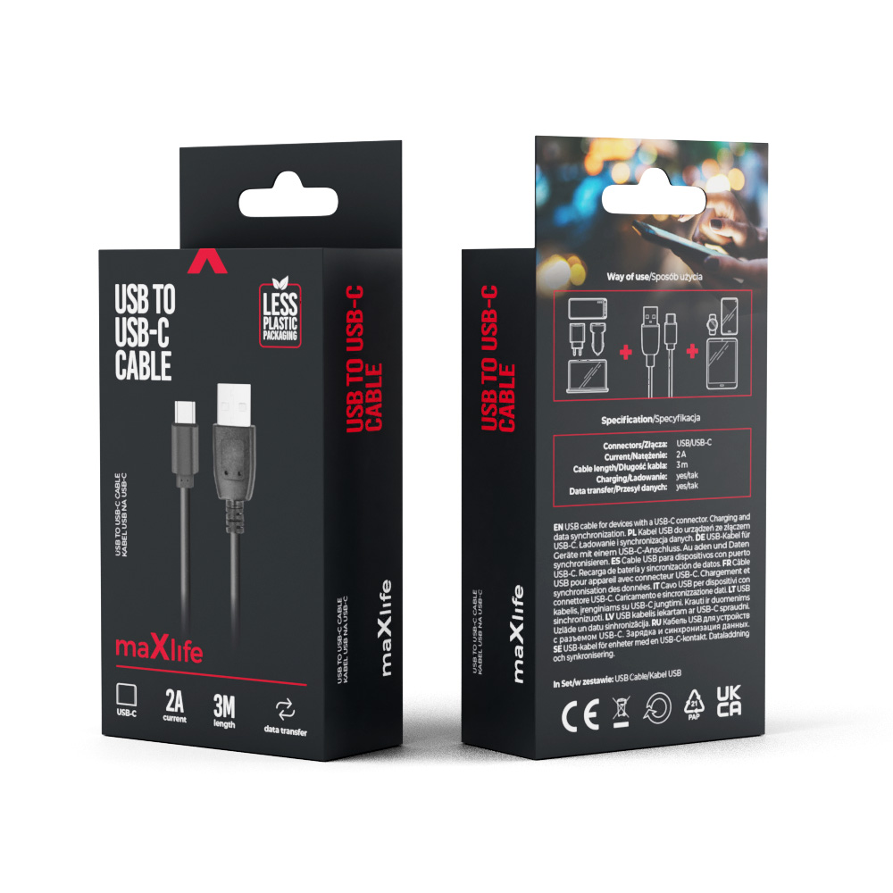 Product Image for Maxlife Type-C USB Kabel