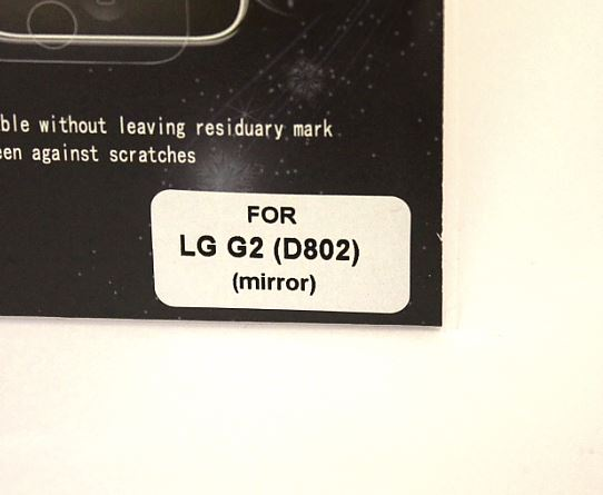 Skrmbeskyttelse med spejlfunktion LG G2 (D802)