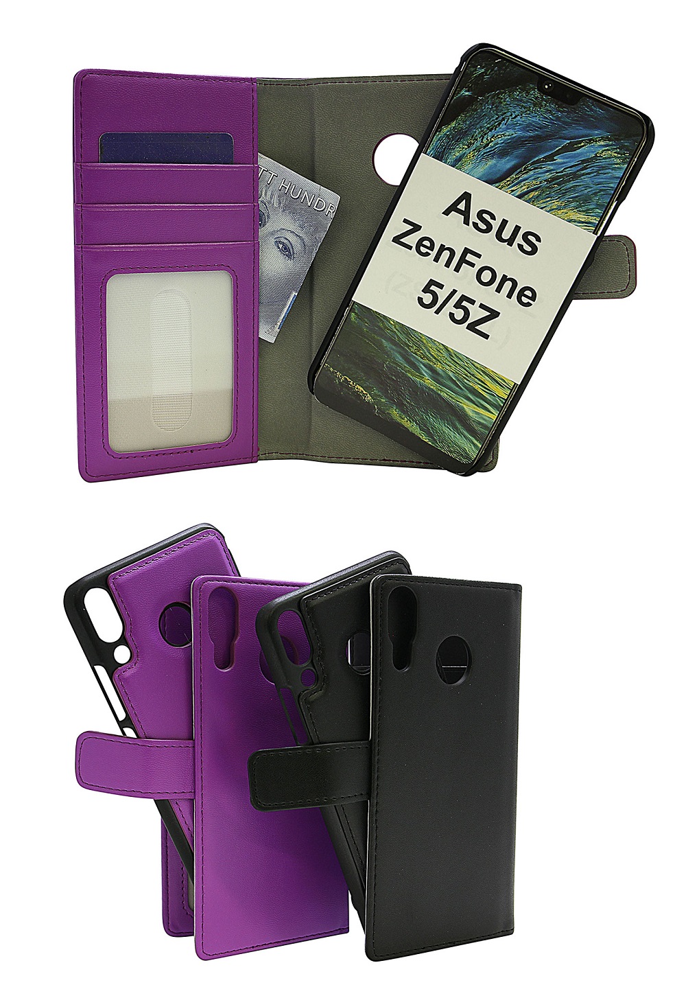 Skimblocker Magnet Wallet Asus ZenFone 5 (ZE620KL)