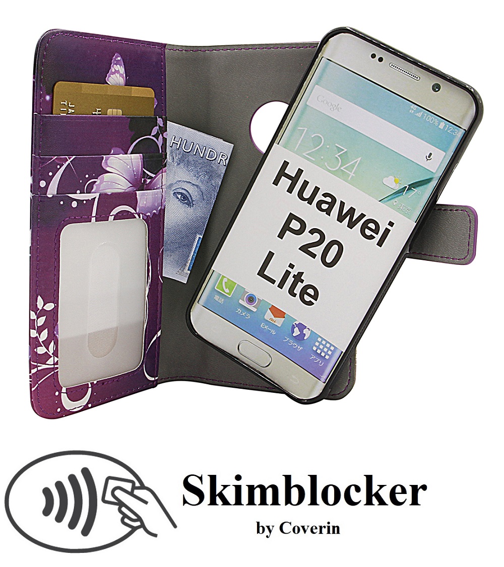 Skimblocker Magnet Designwallet Huawei P20 Lite (ANE-LX1)