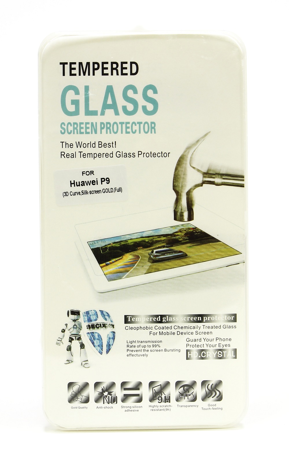 Full Frame Glasbeskyttelse Huawei P9