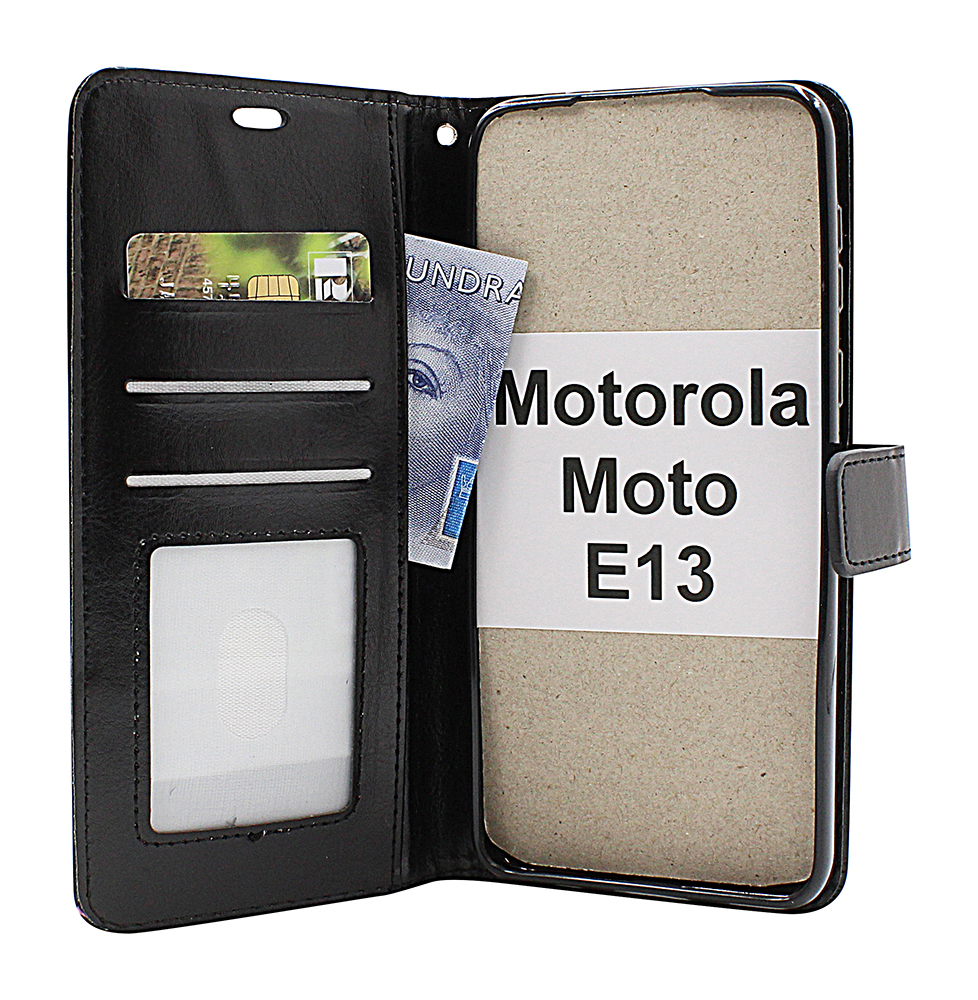 Crazy Horse Wallet Motorola Moto E13