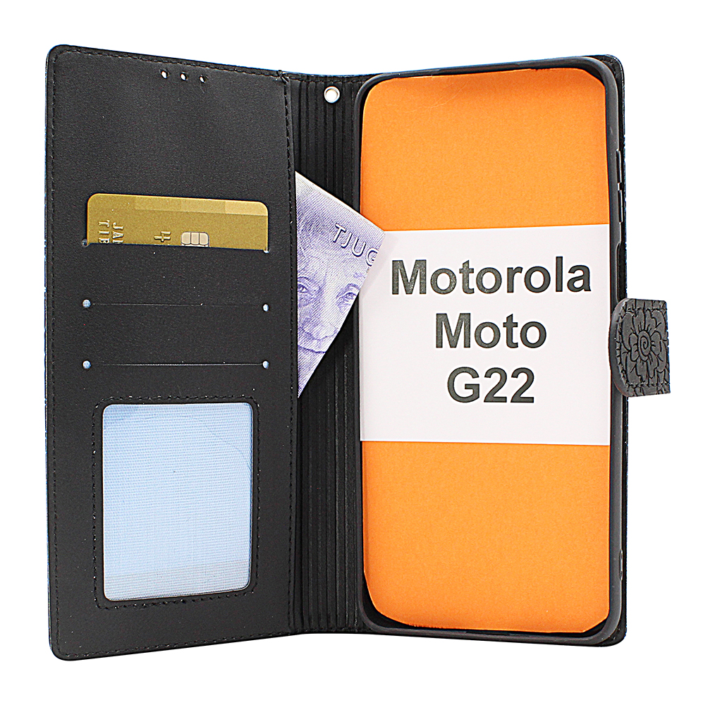 Flower Standcase Wallet Motorola Moto G22