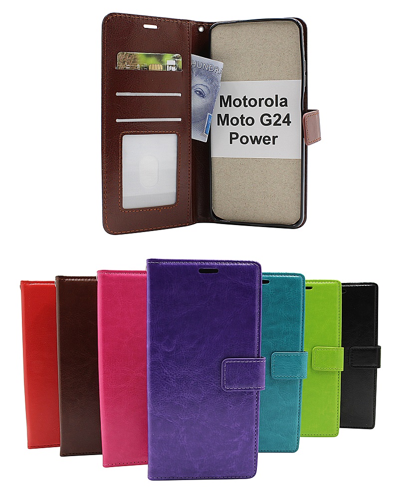 Crazy Horse Wallet Motorola Moto G24 Power