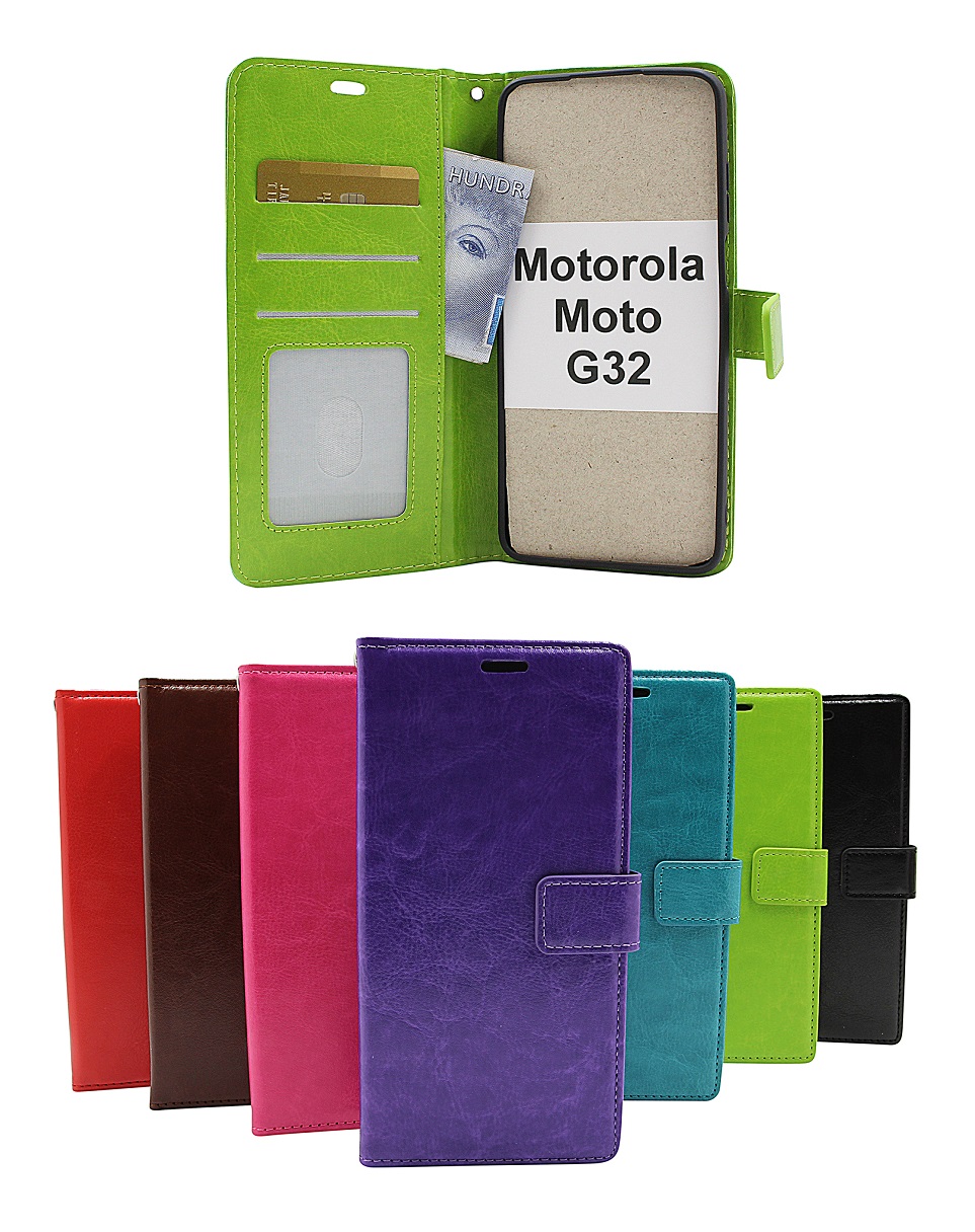 Crazy Horse Wallet Motorola Moto G32