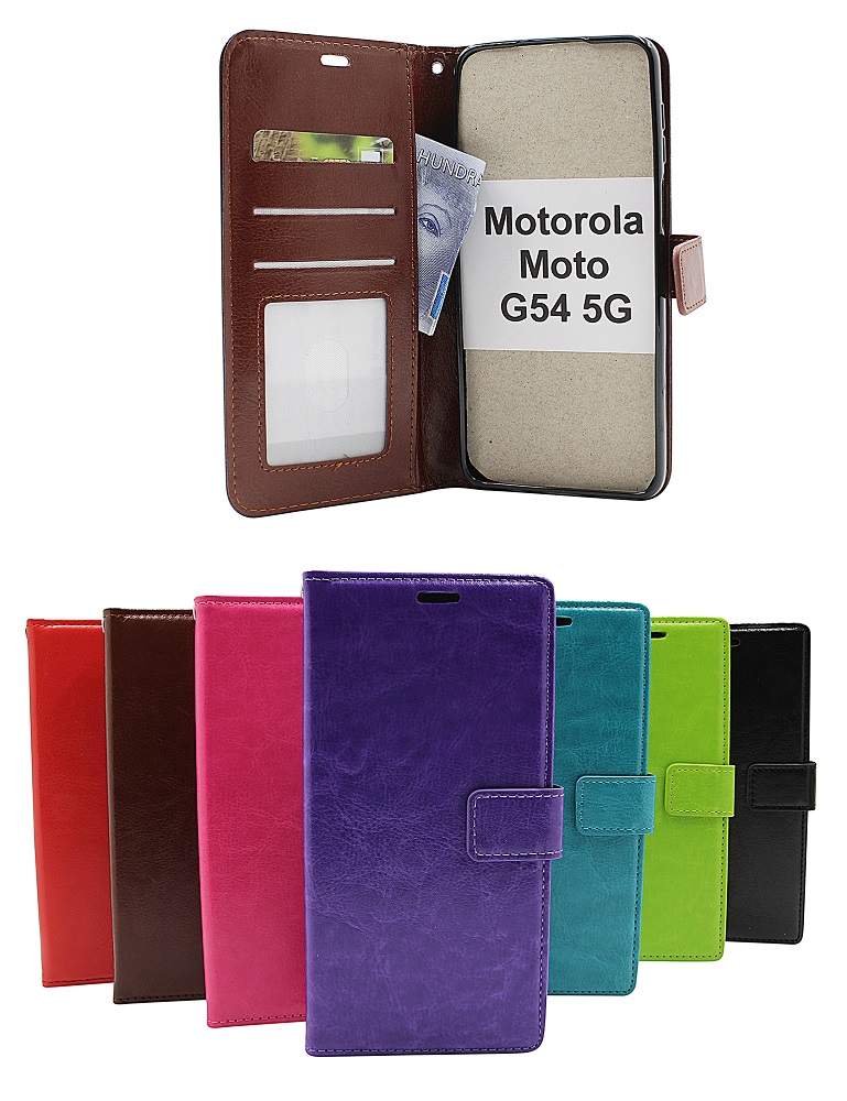 Crazy Horse Wallet Motorola Moto G54 5G