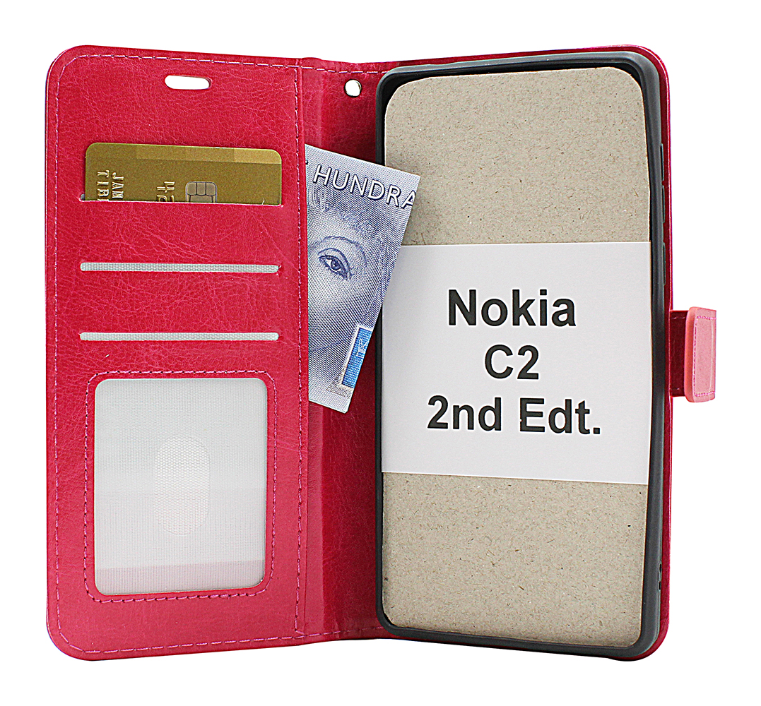Crazy Horse Wallet Nokia C2 2nd Edition