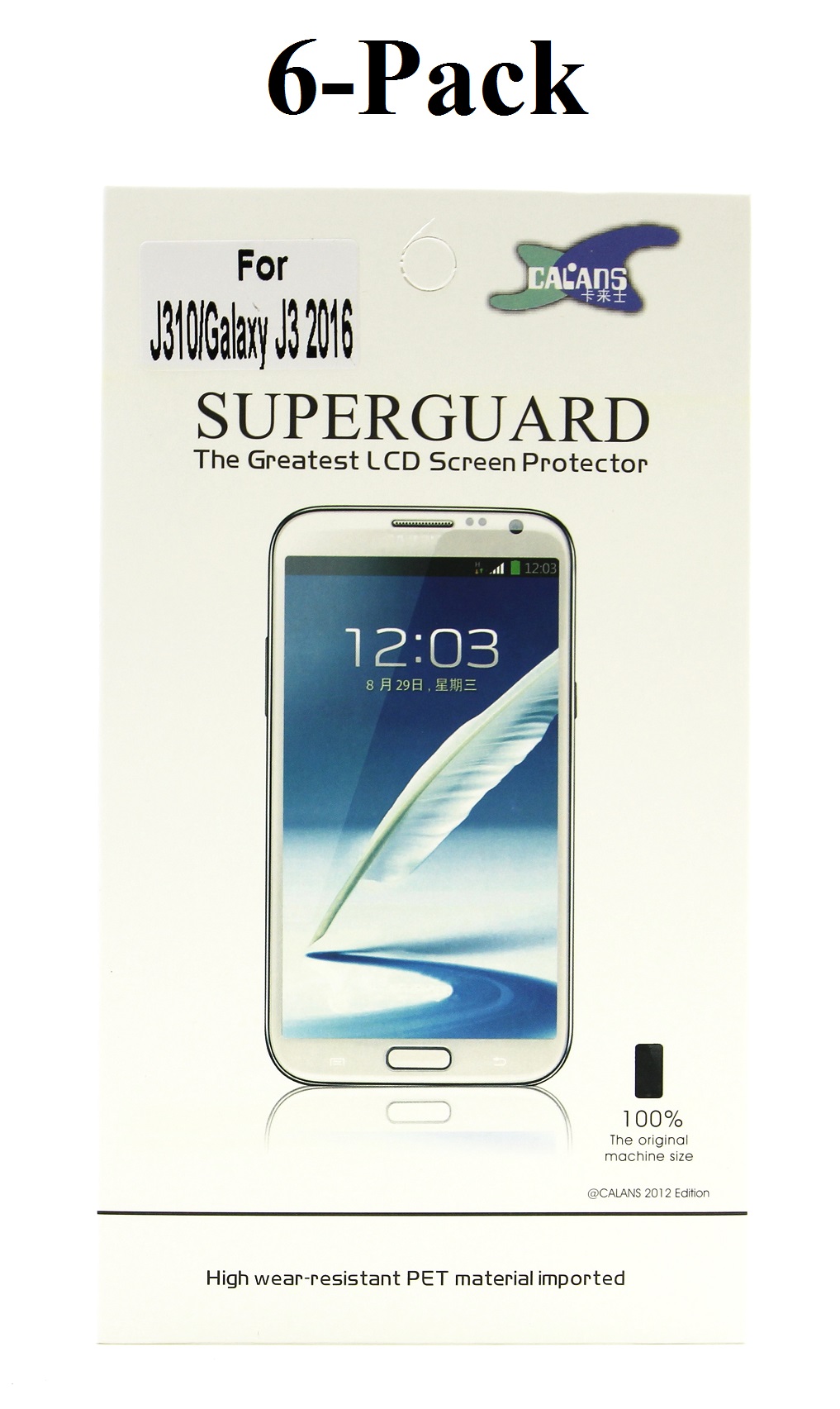 6-Pack Skrmbeskyttelse Samsung Galaxy J3 (J320F)