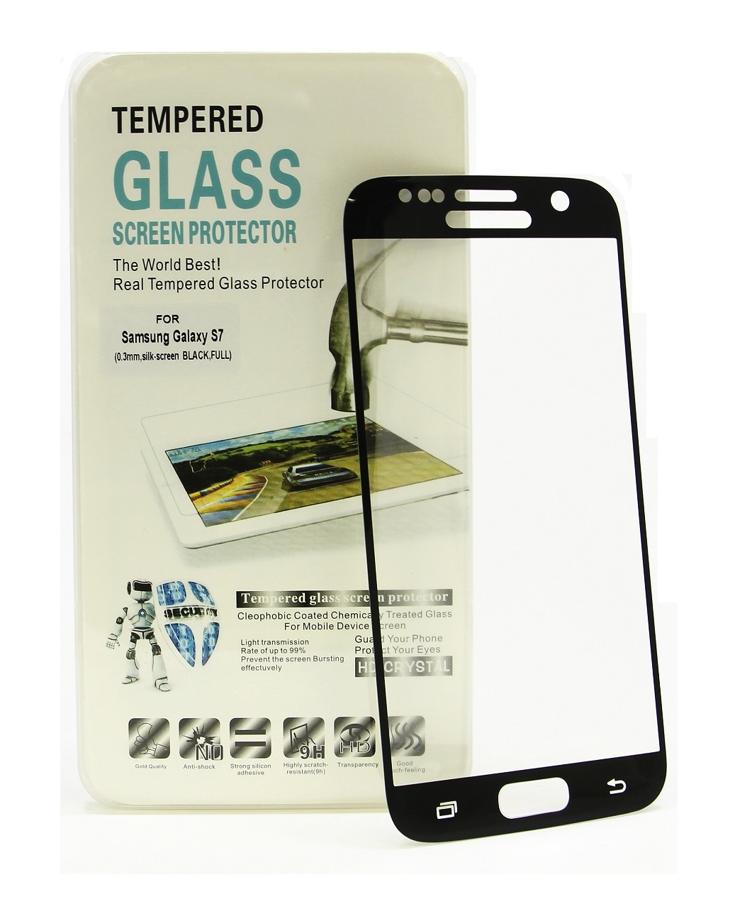 Full Screen Glasbeskyttelse Samsung Galaxy S7 (G930F)
