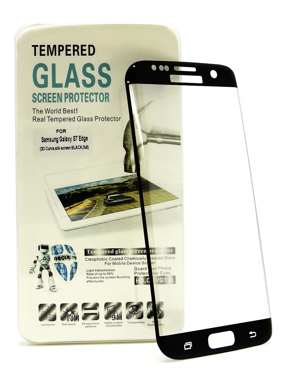 Full Frame Glasbeskyttelse Samsung Galaxy S7 Edge (G935F)