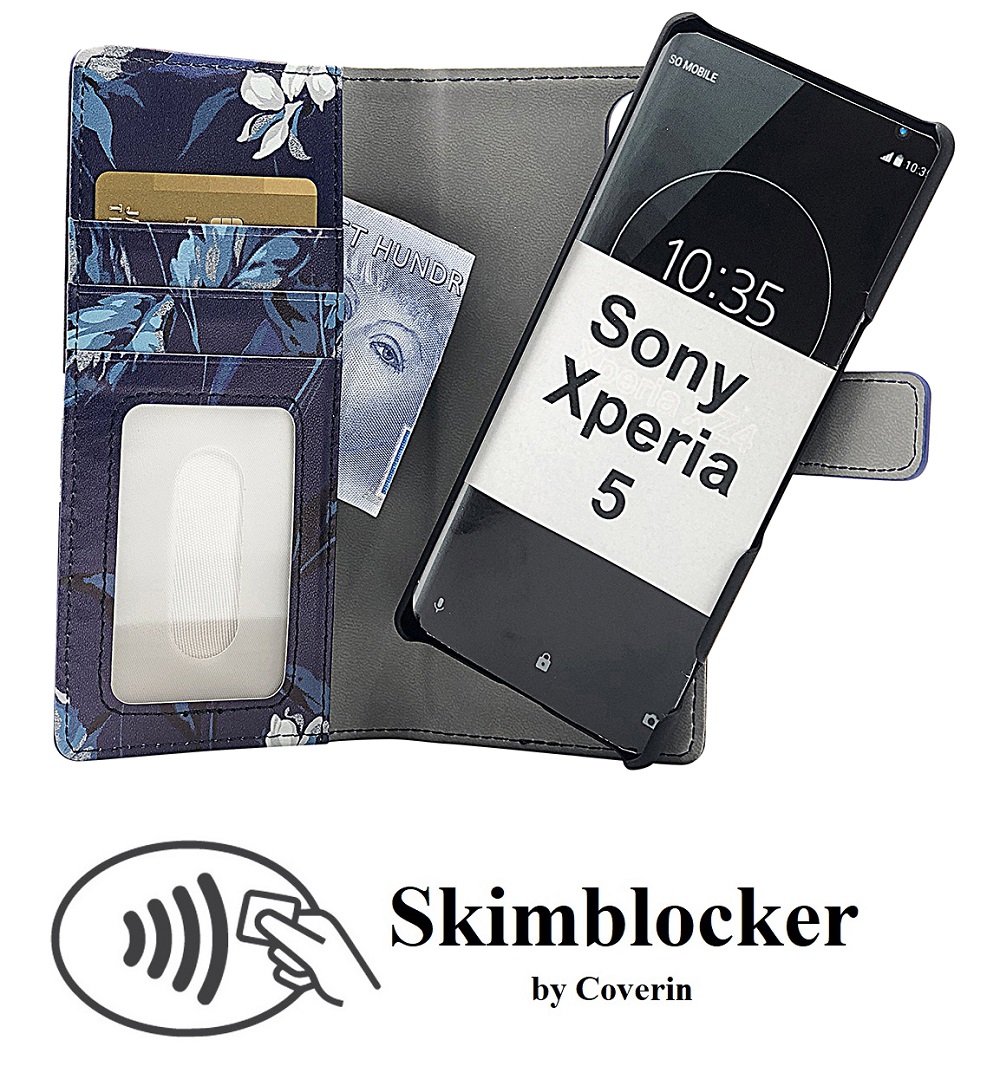 Skimblocker Magnet Designwallet Sony Xperia 5