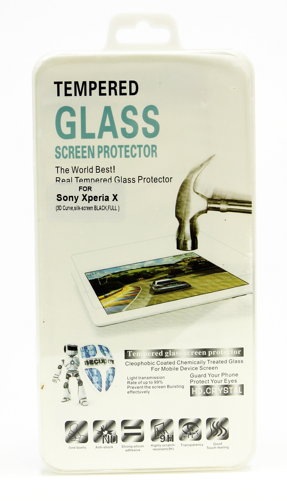 Full Frame Glasbeskyttelse Sony Xperia X (F5121)