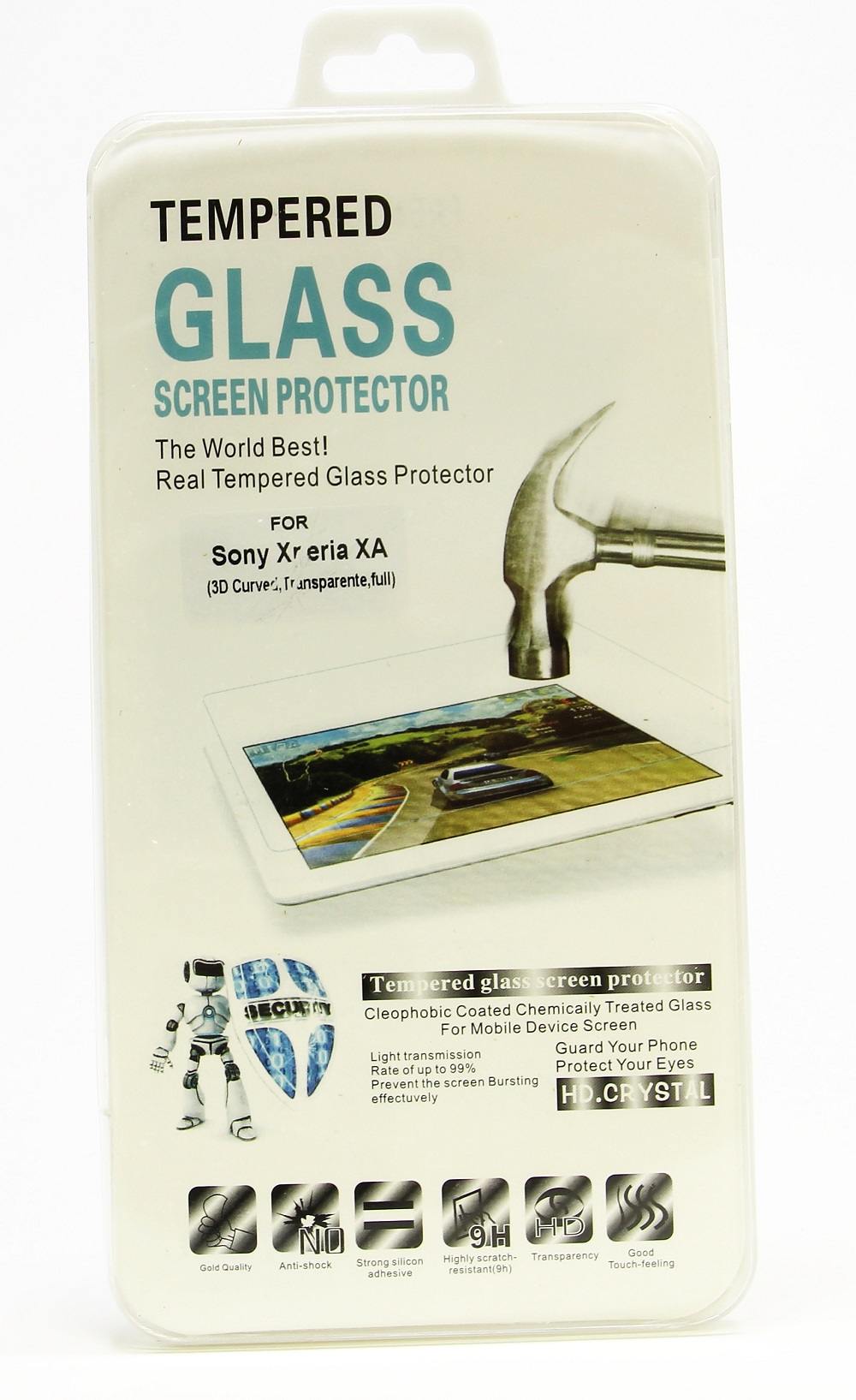 Full Frame Skrmbeskyttelse af glas Sony Xperia XA (F3111)