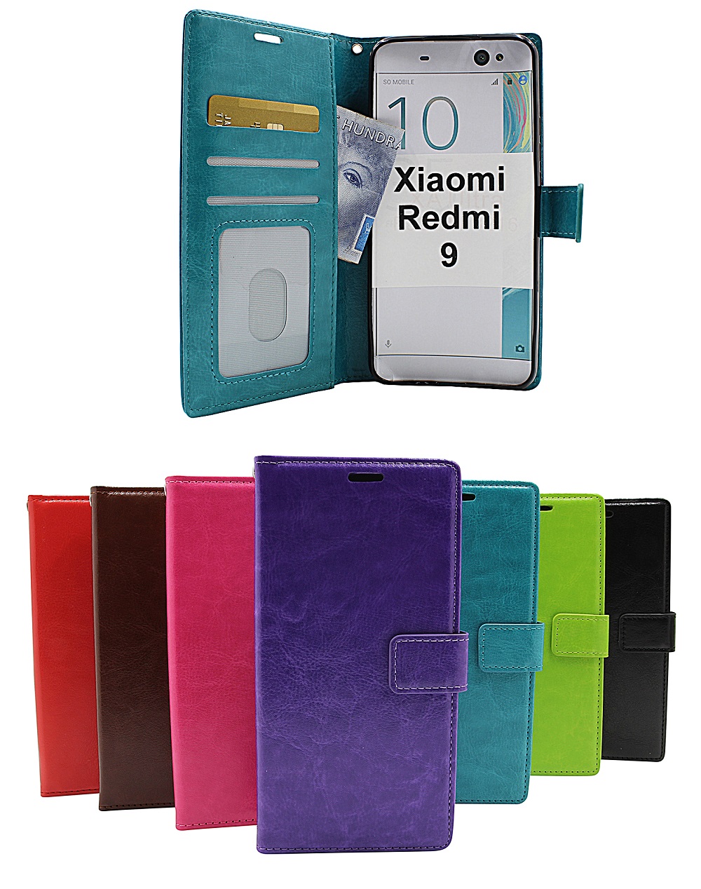 Crazy Horse Wallet Xiaomi Redmi 9