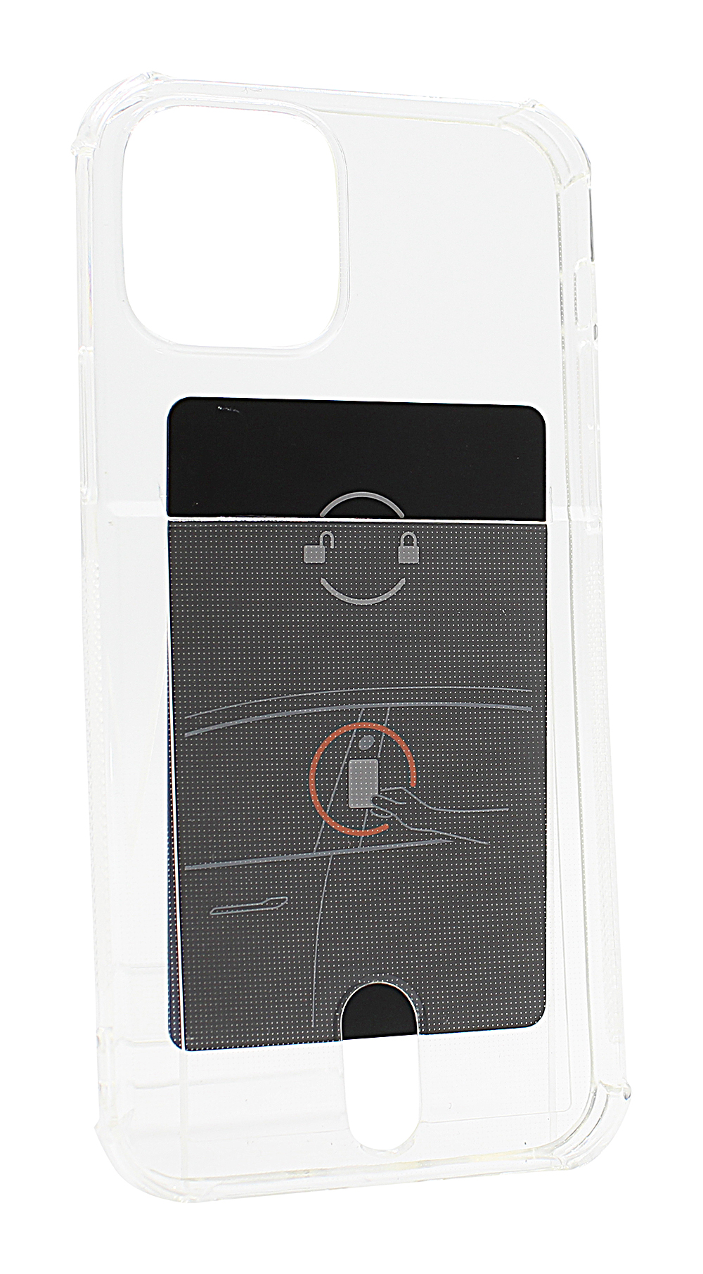 TPU Cover med kortlomme iPhone 12 Pro (6.1)