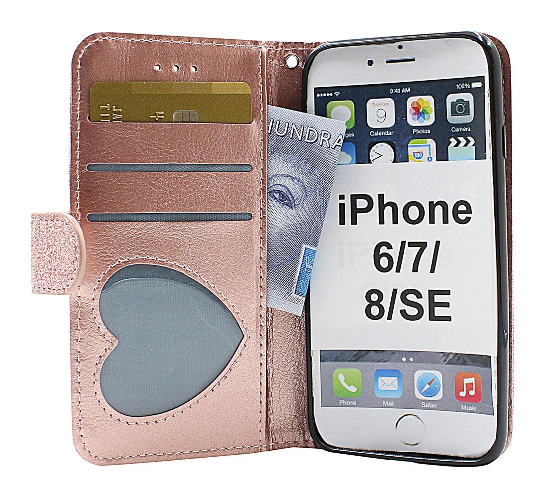 Standcase Glitter Wallet iPhone 7/8/SE 2nd Gen.